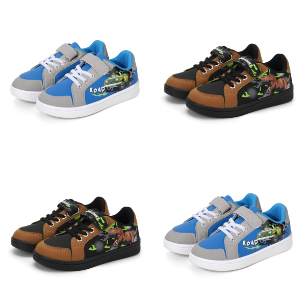 Source photograph for Pallet – Kids' Footwear – School Shoes, Casual Trainers, Jeep, Tyrannosaurus, Colourful Stars