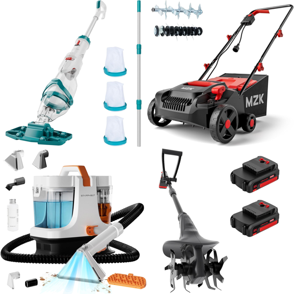 Source photograph for Pallet – Garden Equipment – Pool Vacuums, Cleaning Devices, Lawn Scarifier, Tiller, Hedge Trimmer