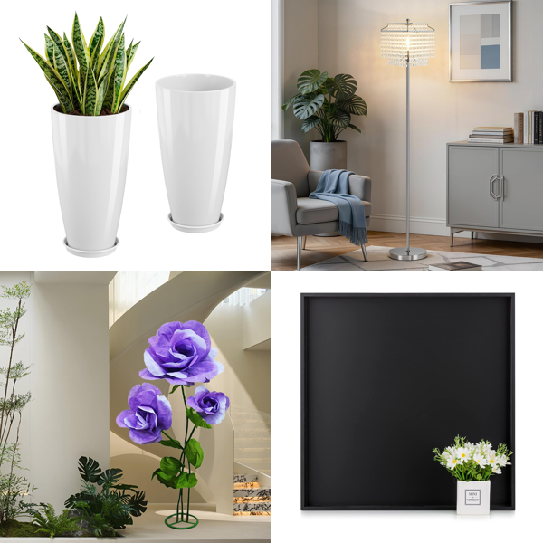 Source photograph for Pallet – Home Decor – Planters, Artificial Flowers, Floor Lamps, Mirrors, Glass Jars, Pet Carrier Bags