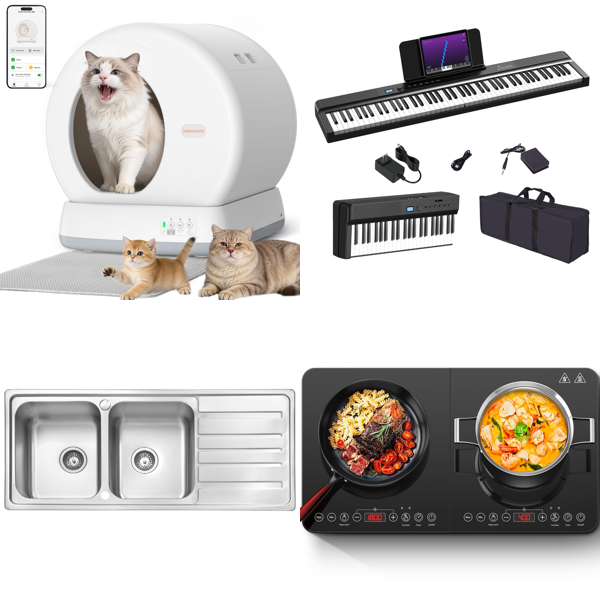 Source photograph for Pallet – Home Equipment – Cat Litter Tray, Kitchen Sink, Electric Piano, Induction Hob