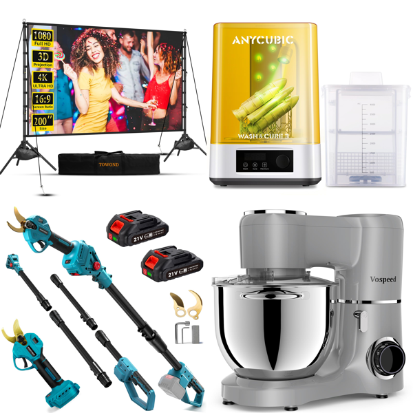 Source photograph for Pallet – Home, Garden Products & Equipment – Projector Screen, Stand Mixer, Ceiling Fan, Record Player