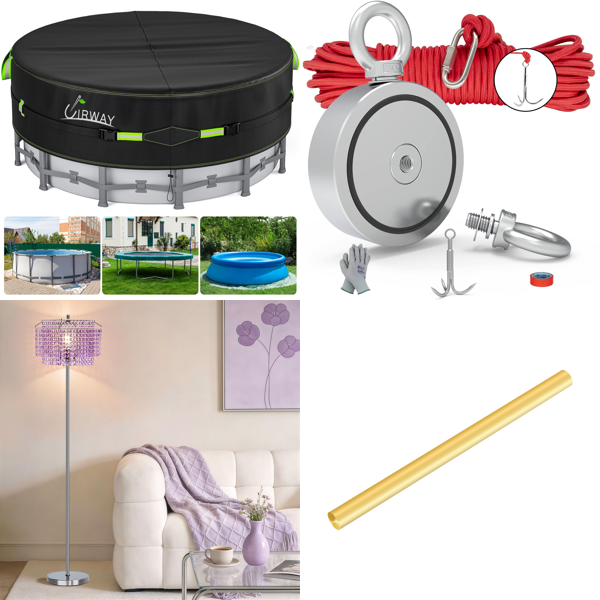 Source photograph for Pallet – Home Accessories – Pool Covers, Floor Lamps, Gift Boxes