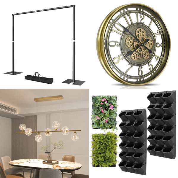 Source photograph for Pallet – Mixed Home Goods – Air Fryer, Heated Clothes Airer, Massage Mat, Drywall Sander, Chandelier
