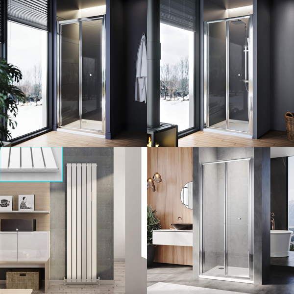Source photograph for Pallet – Bathroom & Heating – Shower Enclosures, Folding Glass Doors, Panel Radiator