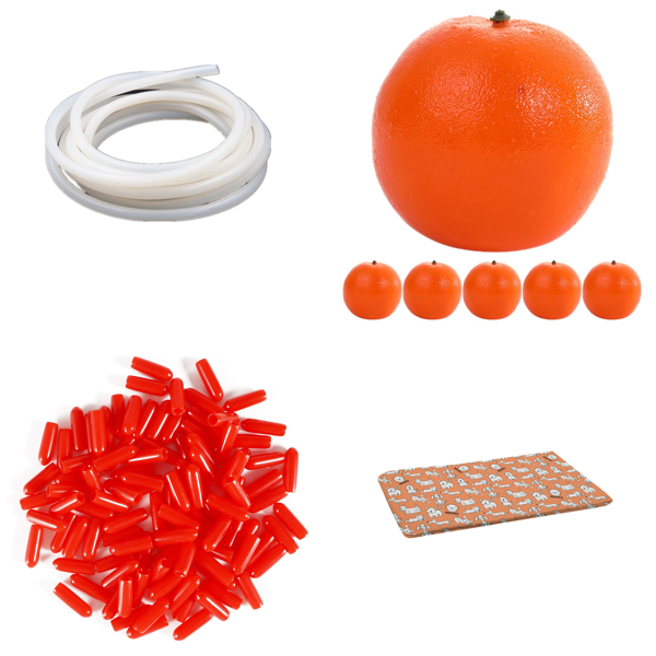 Source photograph for Pallet – Mixed Goods – Kitchen Utensils, Silicone Tubes, Bolt Protectors, Decorative Fruits