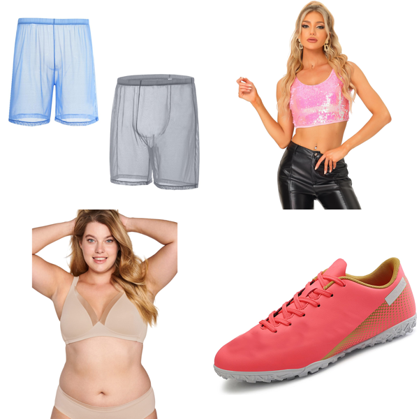 Source photograph for Pallet – Women's and Men's Apparel – Underwear, Bras, Skirts, Tops, Loafers