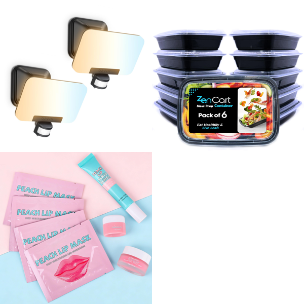 Source photograph for Pallet – Household & Personal Care – Security Lights, Food Storage Containers, Toilet Paper Boxes, Lip Balms