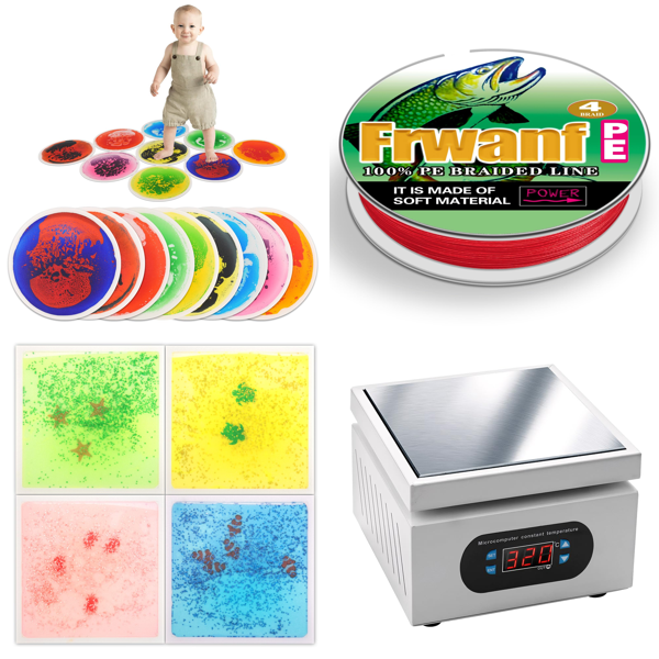 Source photograph for Pallet – Mixed Goods – Sensory Floor Tiles, Fishing Lines, Soldering Station, Storage Containers, Auto Parts