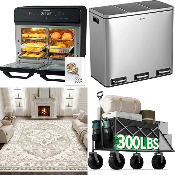 Source photograph for Pallet – Home & Kitchen Equipment – Air Fryers, Rugs, Kitchen Bins, Trolleys, Tool Kits