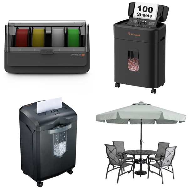 Source photograph for Pallet – Home & Office – Paper Shredders, Vacuum Cleaner, Air Cooler, Food Slicer