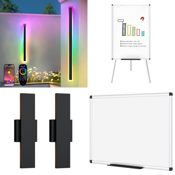 Source photograph for Pallet – Lighting & Office Equipment – LED Wall Lights, Whiteboards, Flipcharts, Notice Boards