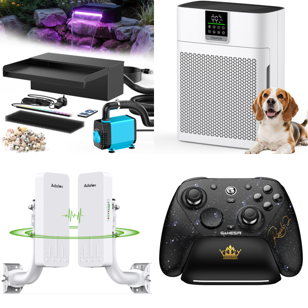 Source photograph for Pallet – Mixed Goods – Air Purifiers, Gaming Controllers, Baby Food Makers, Fans