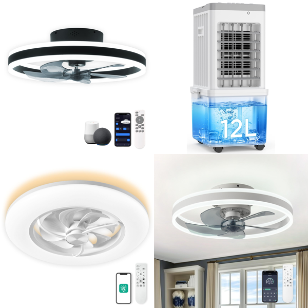 Source photograph for Pallet – Cooling – Smart Ceiling Fans, Fans with Lights, Portable Air Coolers
