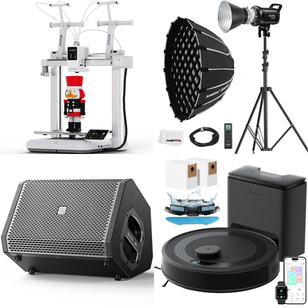 Source photograph for Pallet – Electronics & Home Equipment – 3D Printers, Karaoke Systems, Video Lights, Robot Vacuums