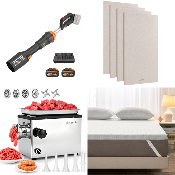 Source photograph for Pallet – Home, Garden, Workshop – Vacuum Cleaners, Water Pumps, Meat Grinder, Leaf Blower, Mattress Topper