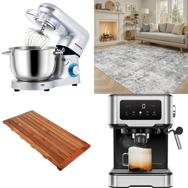 Source photograph for Pallet – Home Appliances & Furnishings – Stand Mixers, Espresso Machines, Mirrors, Rugs, Travel Bags
