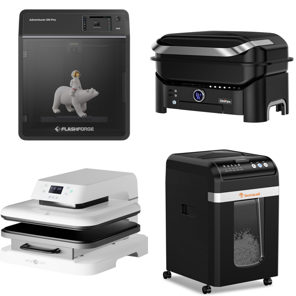 Source photograph for Pallet – Electronics & Equipment – 3D Printers, Heat Press, Electric BBQ, Paper Shredder