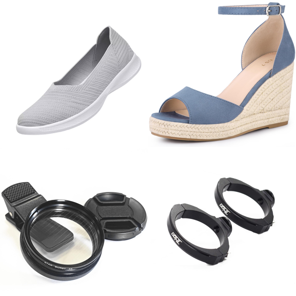 Source photograph for Pallet – Mixed Consumer Goods – Shoes, Clothing, Bicycle Accessories, Motorcycle Accessories, Air Coolers