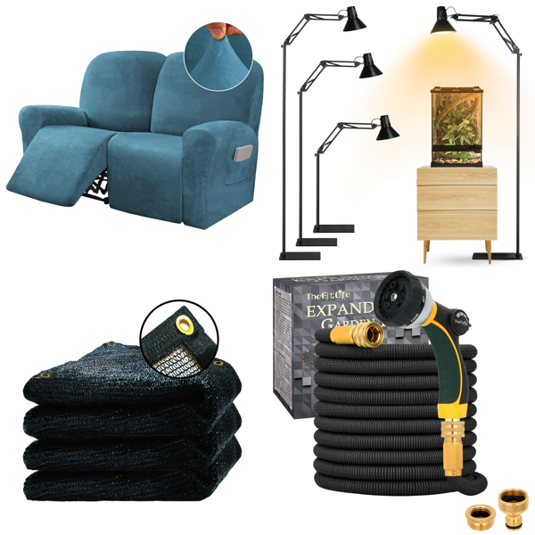 Source photograph for Pallet – Garden & Home Equipment – Sofa Covers, Shade Nets, Garden Hoses, Air Coolers