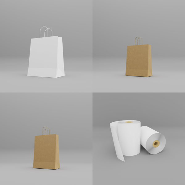 Source photograph for Pallet – Office Supplies – Paper Carrier Bags, Thermal Till Rolls, Copy Paper, NCR Listing Paper