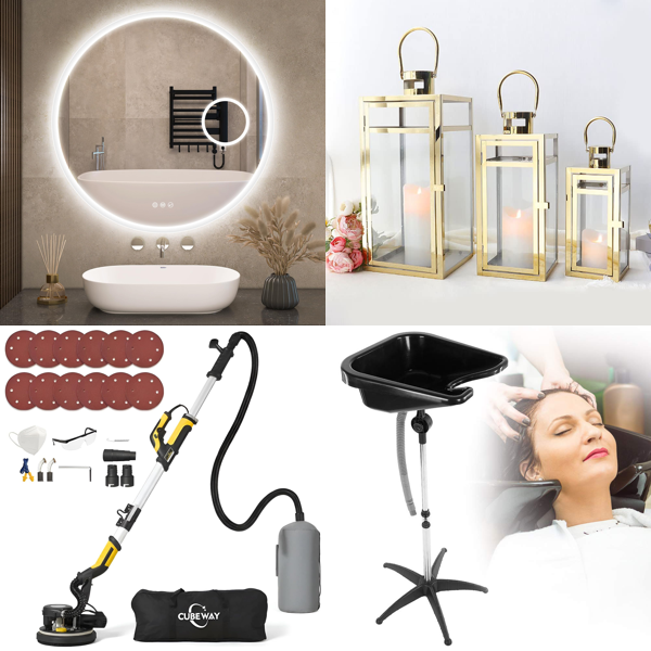 Source photograph for Pallet – Mixed Home, Beauty & Garden Products – Mirrors, Wall Sanders, Vacuum Cleaners, Camping Chairs