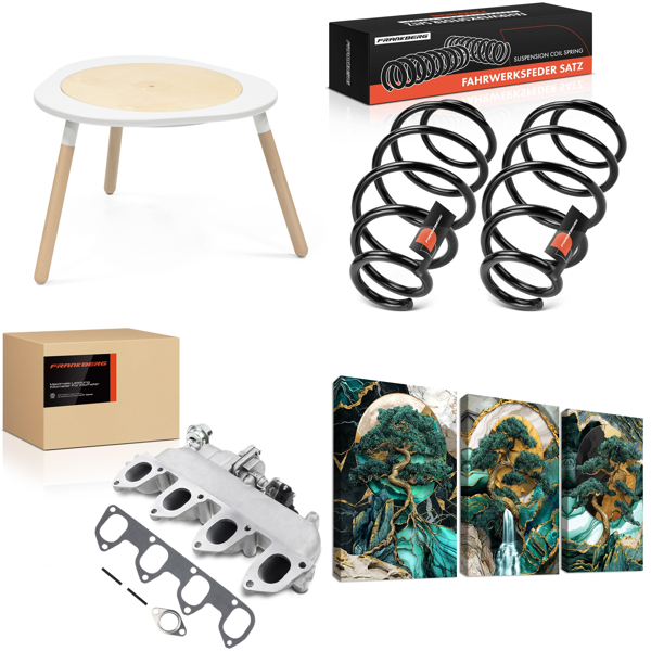 Source photograph for Pallet – Mixed Goods – Children's Play Table, Auto Parts, Wall Art, Fishing Backpack, Fitness Equipment