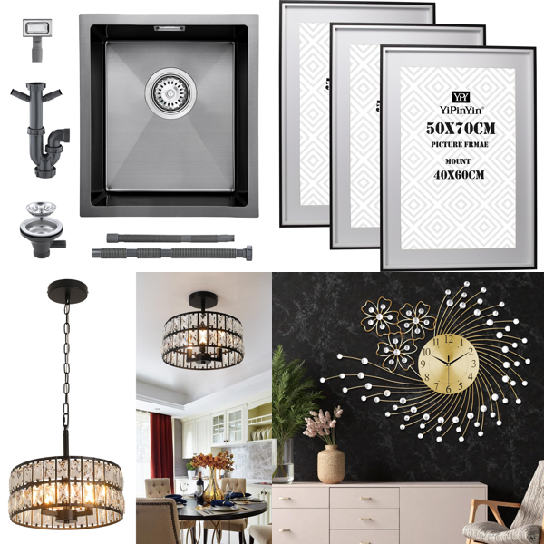Source photograph for Pallet – Home Decor – Wall Art, Picture Frames, Wall Clock, Ceiling Light, Kitchen Sink