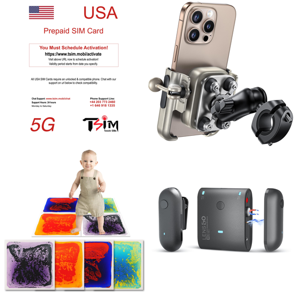 Source photograph for Pallet – Electronics, Motorcycle Accessories & Camping – Wireless Microphones, Phone Holders, Sensory Tiles, Camping Cookware