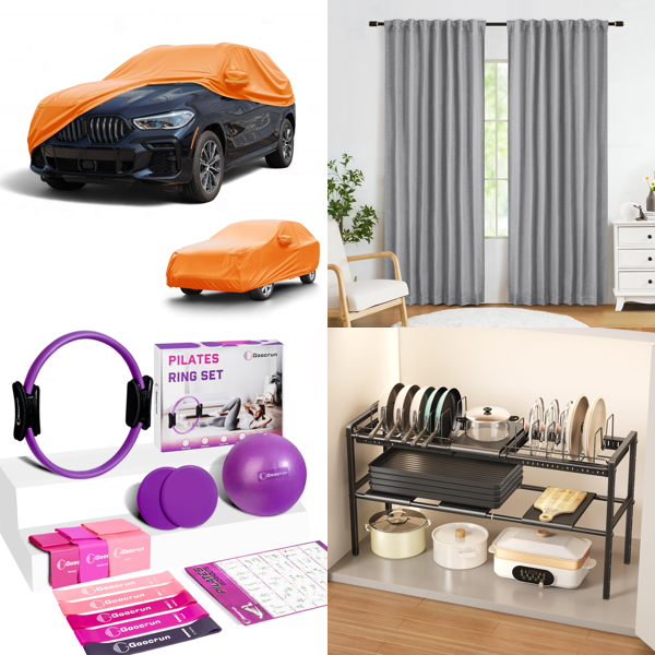 Source photograph for Pallet – Auto Accessories & Fitness – Car Cover, Fitness Sets, Curtains, Kitchen Organisers