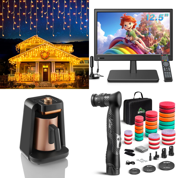 Source photograph for Pallet – Mixed Electronics & Lighting – Christmas Lights, Decorative Lighting, Karaoke Systems, Televisions