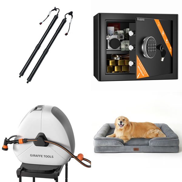 Source photograph for Pallet – Mixed Home Goods – Clothes Rails, Carpet Dryers, Safes, Dog Beds