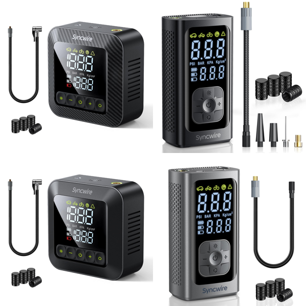Source photograph for Pallet – Automotive Compressors – Portable Pumps, Digital Displays, LED Lights, Valve Caps