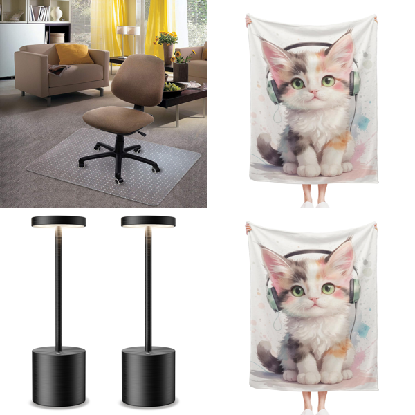 Source photograph for Pallet – Home Accessories – Chair Mats, Portable Lamps, Throw Blankets, Hooks, Calendars