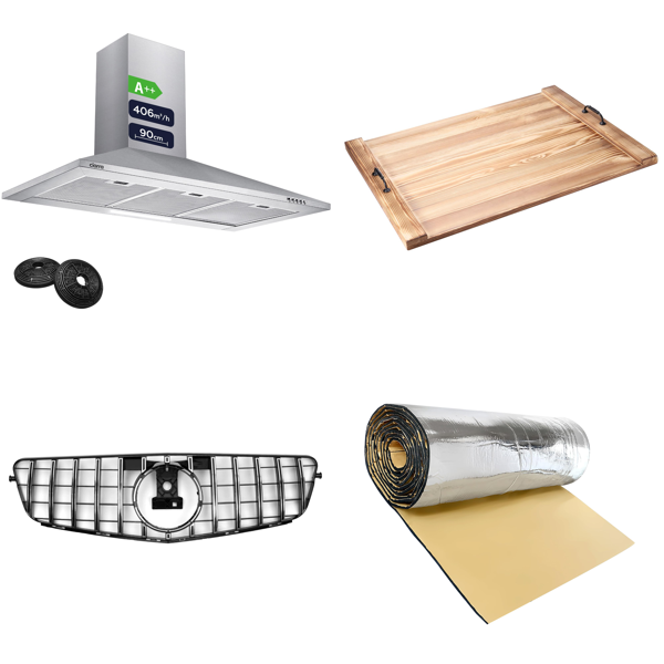Source photograph for Pallet – Automotive & Kitchen Accessories – Cooker Hoods, Car Grilles, Car Covers, Sound Deadening
