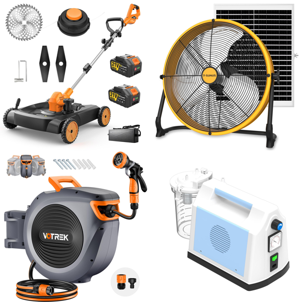 Source photograph for Pallet – Garden & Household Goods – Lawnmowers, Garden Hoses, Fans, Showers, Sprayers, Air Coolers