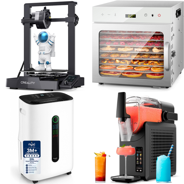 Source photograph for Pallet – Mixed Technology & Homeware – 3D Printer, Dehumidifier, Food Dehydrator, Slushie Maker