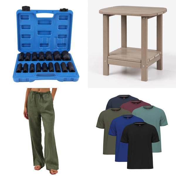 Source photograph for Pallet – Mixed Goods – Clothing, Shoes, Tools, Home Textiles, Accessories