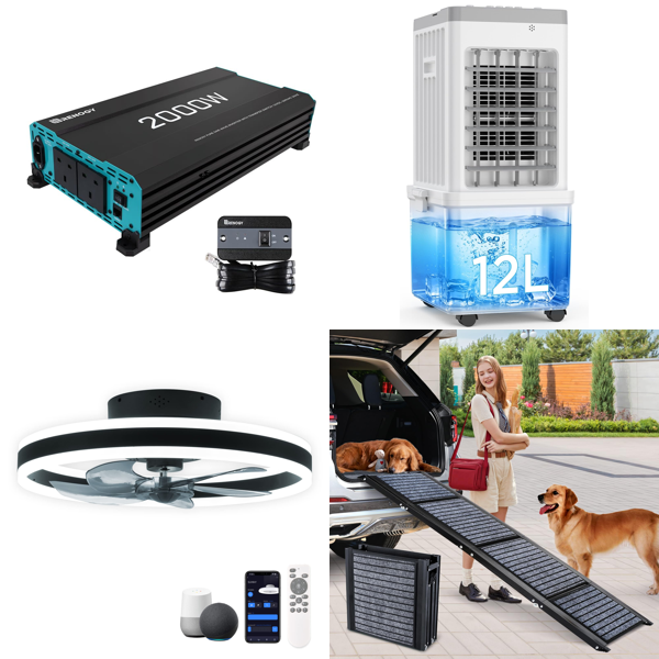 Source photograph for Pallet – Home Equipment – Inverters, Ceiling Fans, Air Coolers, Safes