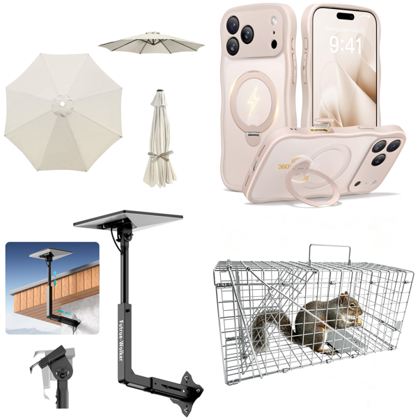Source photograph for Pallet – Garden & Automotive Accessories – Parasol Covers, Mounts, Garden Hoses, Traps, Chargers