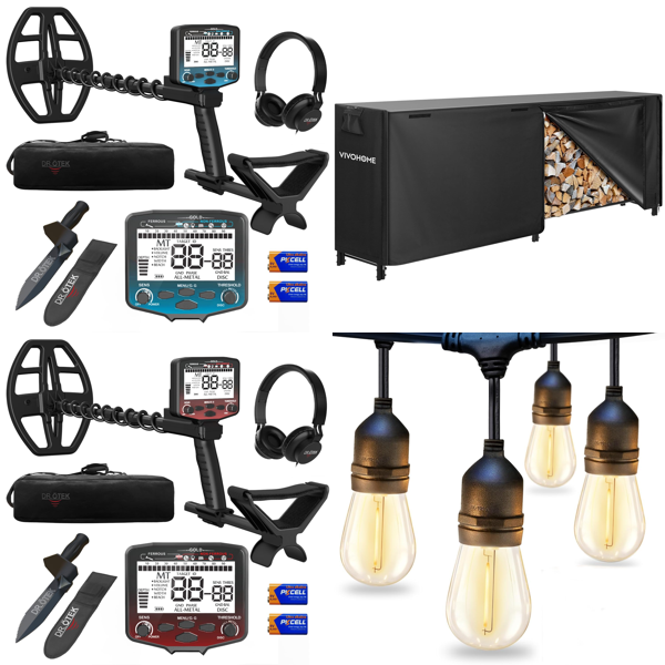 Source photograph for Pallet – Mixed Home Goods – Metal Detectors, Scales, Blankets, Rugs, Outdoor Lighting