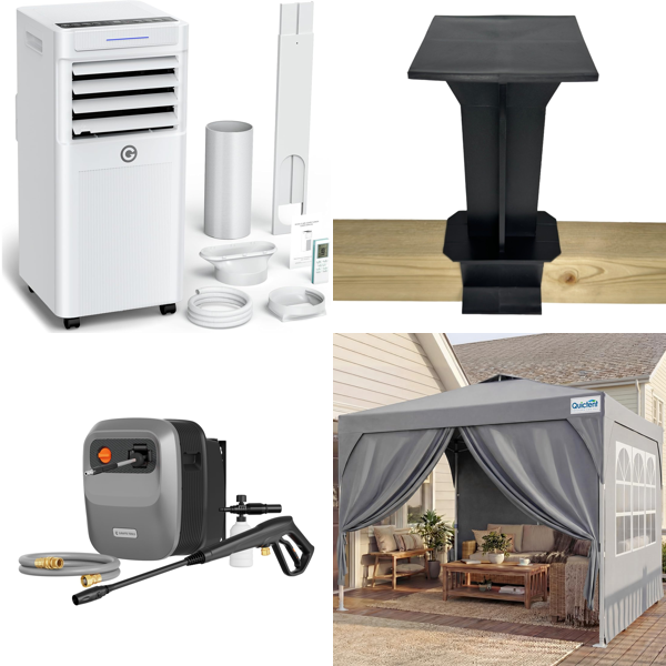 Source photograph for Pallet – Mixed Home & Garden – Air Conditioner, Gazebos, Lighting, Wall Clock, Vinyl Floor Tiles