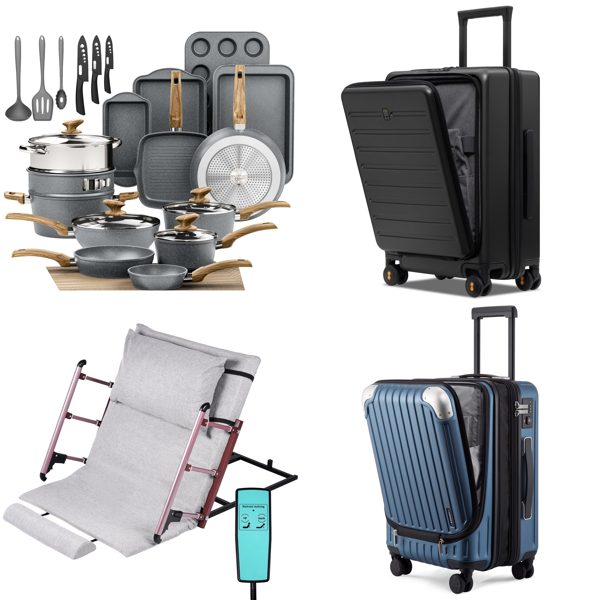 Source photograph for Pallet – Mixed Home & Travel Goods – Cookware, Suitcases, Air Conditioner, Ceiling Fan, Watch Box
