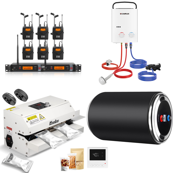Source photograph for Pallet – Mixed Goods – Audio Systems, Water Heaters, Power Tools, Trade Scales, Food Dehydrators