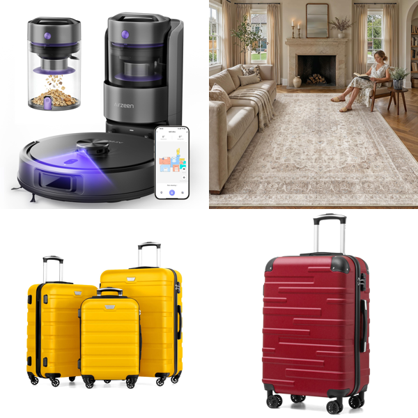 Source photograph for Pallet – Home Essentials – Robot Vacuum Cleaners, Luggage, Rugs, LED Makeup Mirror