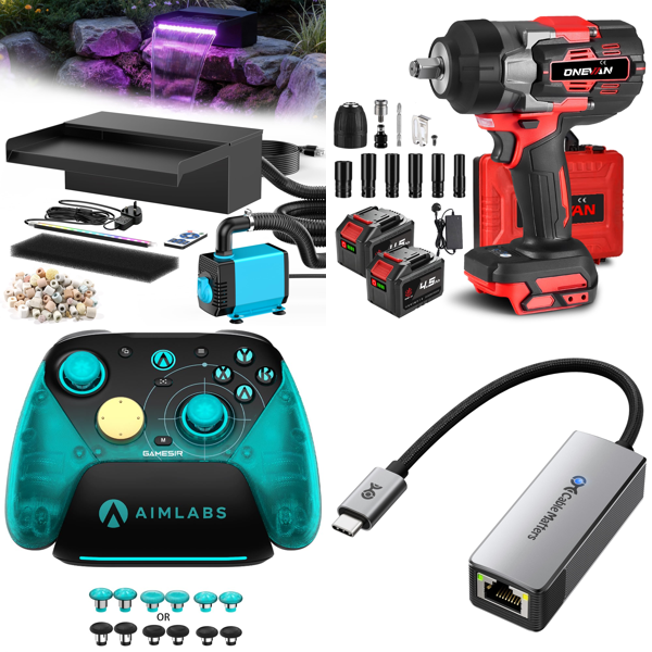 Source photograph for Pallet – Electronics & Tools – Gaming Controller, Impact Wrench, Pulse Oximeters, Jump Starter, Reciprocating Saw