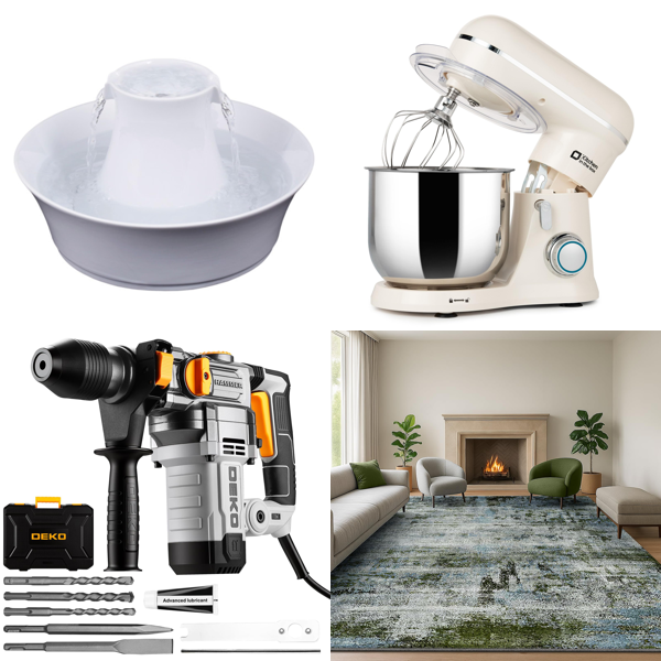 Source photograph for Pallet – Mixed Home, Garden & Automotive Goods – Rotary Hammers, Garden Tools, Kitchen Appliances, Dehumidifier