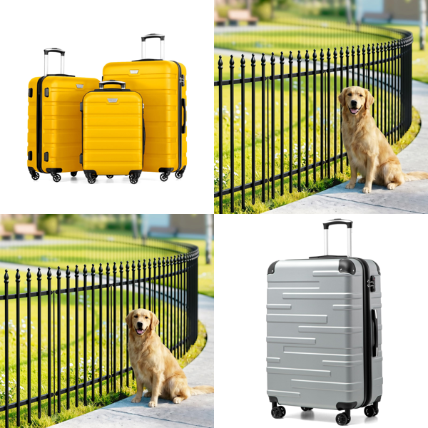 Source photograph for Pallet – Luggage & Garden Fencing – Suitcases, Cabin Bags, Decorative Metal Fences
