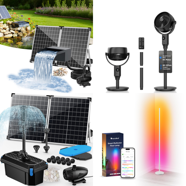 Source photograph for Pallet – Home Goods – Solar Filters, Fans, LED Lamps, Waste Bins, Toilet Seats