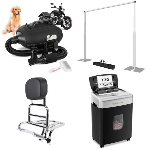 Source photograph for Pallet – Mixed Goods – Dog Dryers, Air Coolers, Car Fridges, Paper Shredders, Art Sets