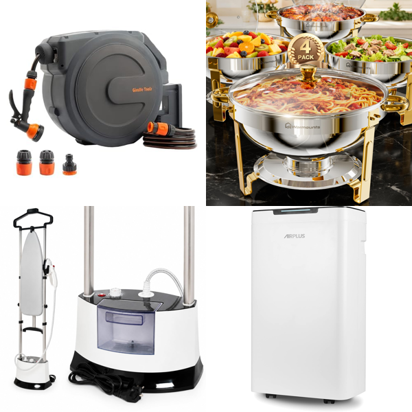 Source photograph for Pallet – Home & Garden Equipment – Garment Steamers, Dehumidifiers, Suitcases, Air Coolers